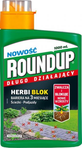 Roundup Herbi Block - długo działający - na ścieżki i podjazdy - 1000 ml