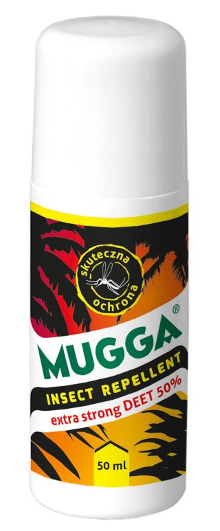 Mugga - najmocniejszy środek na komary - działa nawet w tropikach - roll-on 50 ml