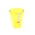 Lilia - osłonka okrągła wysoka - żółta transparentna - 12,5 cm