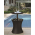 Funkcjonalny barek ogrodowy - stolik z pojemnikiem do schładzania napojów - rattanowy - brąz