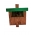 Budka lęgowa dla ptaków - kopciuszków, kosów, rudzików i pustułek - brązowa z zielonym dachem