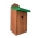 Budka lęgowa dla ptaków do montowania na ścianach i murach - sikorek, mazurków i muchołówek - brązowa z zielonym dachem