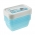 Zestaw 5 pojemników prostokątnych na żywność - Mia "Polar" - 0,5 litra - lodowy niebieski