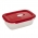 Pojemnik prostokątny na żywność - 0,6 litra - Micro-Clip - czerwony
