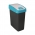 Kosz na śmieci z naciskaną pokrywą - Magne - 10 litrów - niebieski