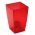 Finezja - osłonka kwadratowa wysoka - czerwona transparentna - 12,5 cm